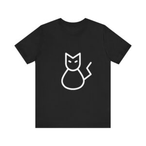 Kuro Neko T-Shirt - Cool Edgy White Cat by Kuro Neko