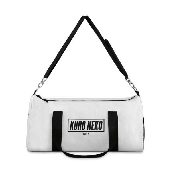 Hi Neko Duffel Bag - Minimalist Cat Logo Design - Image 3