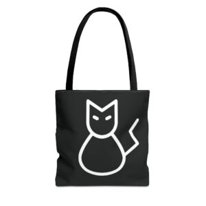 Kuro Neko Tote Bag with Minimalist Cat Logo