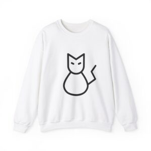 Hi Neko Sweatshirt - Crewneck Minimalist Cat Logo by Kuro Neko