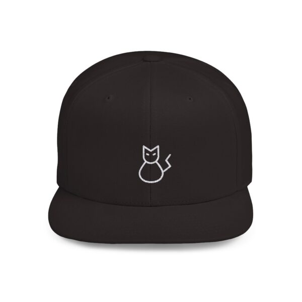 Kuro Neko Embroidered Flat Bill Snapback