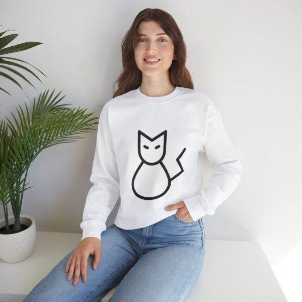 Hi Neko Sweatshirt - Crewneck Minimalist Cat Logo by Kuro Neko - Image 5