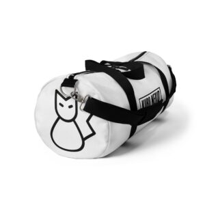 Hi Neko Duffel Bag - Minimalist Cat Logo Design