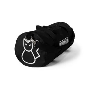 Kuro Neko Duffel Bag - Minimalist Cat Logo Design
